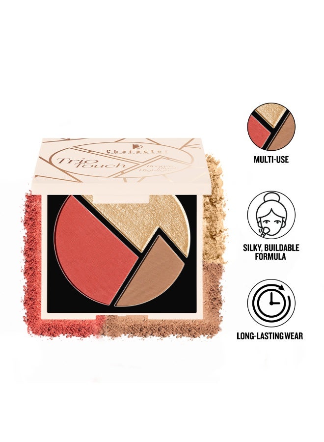 Character Trio Touch Bronze Blush-Highlight Palette - Image 1